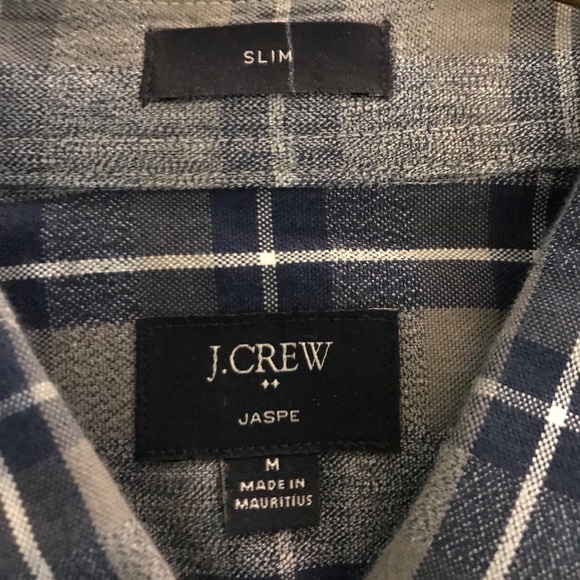J Crew Jaspe Slim Fit Shirt - M (Blue/Gray Plaid) - Picture 4 of 11